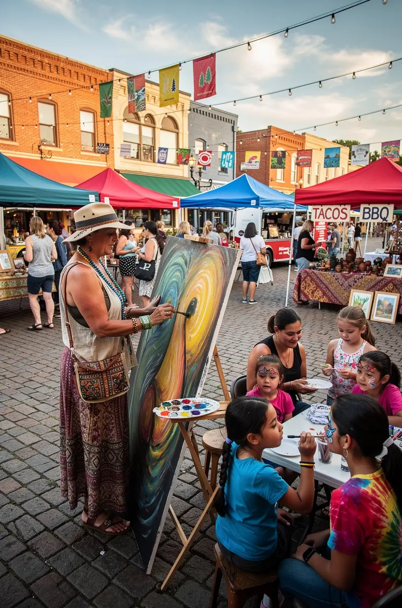 Интерьер уютной ремесленной лавки с изделиями ручной работы, где путешественники могут приобрести уникальные сувениры.
